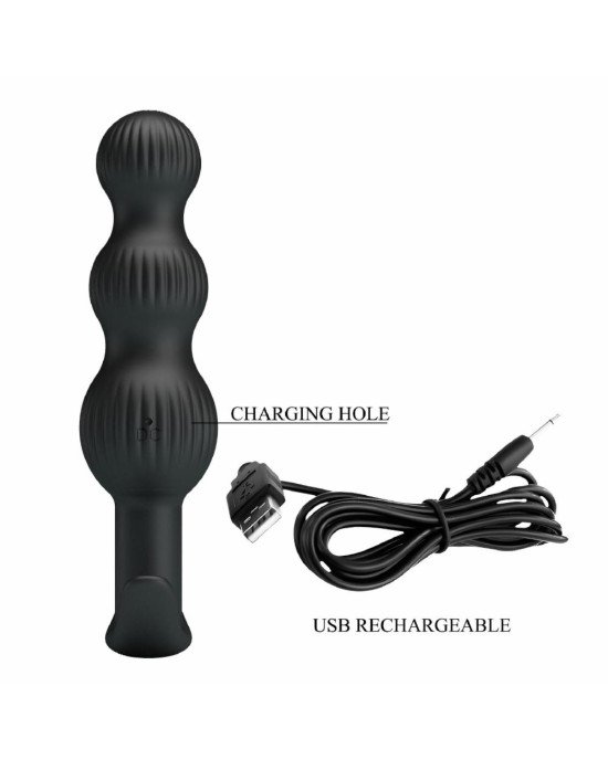 Анальна пробка - Sidney, 10 Wibracji, Silikon