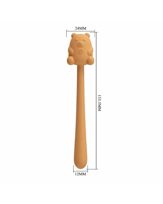CUTE BEAR, Flirting Stick, 7 vibration functions, Magnetic USB charging