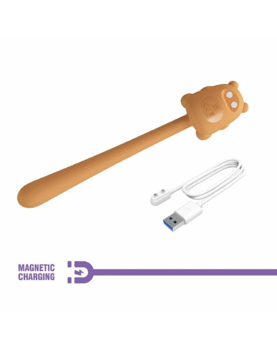 CUTE BEAR, Flirting Stick, 7 vibration functions, Magnetic USB charging