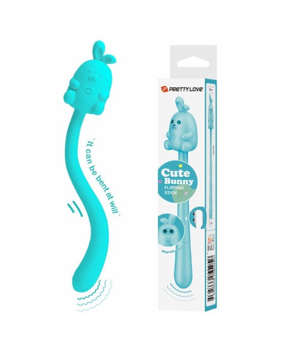 CUTE BUNNY, Flirting Stick, 7 vibration functions, Magnetic USB charging