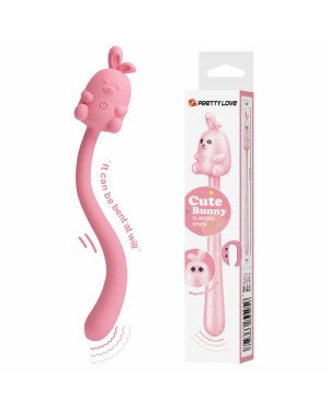CUTE BUNNY, Flirting Stick, 7 vibration functions, Magnetic USB charging