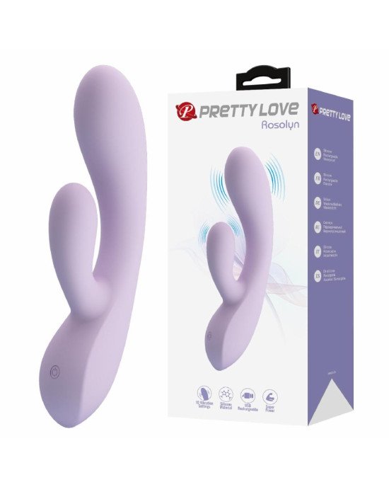ROSOLYN, 10 vibration functions , USB rechargeable, Silicone