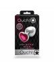 Анальна пробка - Ouch! Metal Butt Plug Medium Silver/Rubellite Pink Анальна пробка - Ouch! Metal Butt Plug Medium Silver/Rubellite Pink