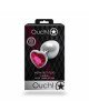Анальна пробка - Ouch! Metal Butt Plug Large Silver/Rubellite Pink Анальна пробка - Ouch! Metal Butt Plug Large Silver/Rubellite Pink