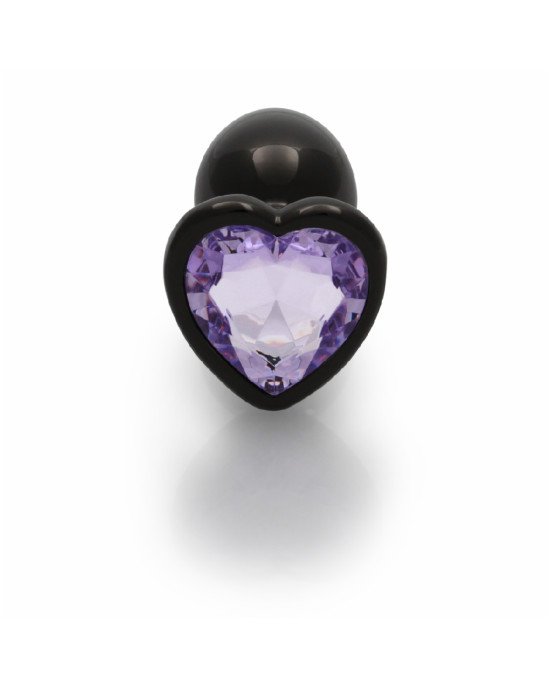 Анальна пробка - Ouch! Metal Butt Plug Small Gunmetal/Amethyst Purple Анальна пробка - Ouch! Metal Butt Plug Small Gunmetal/Amethyst Purple