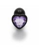 Анальна пробка - Ouch! Metal Butt Plug Small Gunmetal/Amethyst Purple Анальна пробка - Ouch! Metal Butt Plug Small Gunmetal/Amethyst Purple