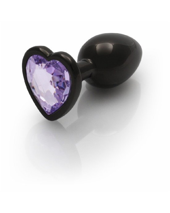 Анальна пробка - Ouch! Metal Butt Plug Small Gunmetal/Amethyst Purple Анальна пробка - Ouch! Metal Butt Plug Small Gunmetal/Amethyst Purple