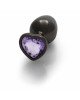 Анальна пробка - Ouch! Metal Butt Plug Medium Gunmetal/Amethyst Purple Анальна пробка - Ouch! Metal Butt Plug Medium Gunmetal/Amethyst Purple