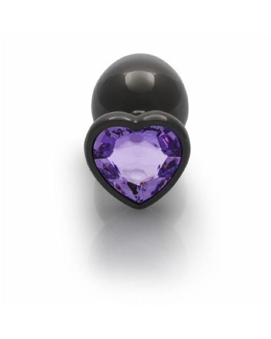Анальна пробка - Ouch! Metal Butt Plug Large Gunmetal/Amethyst Purple Анальна пробка - Ouch! Metal Butt Plug Large Gunmetal/Amethyst Purple