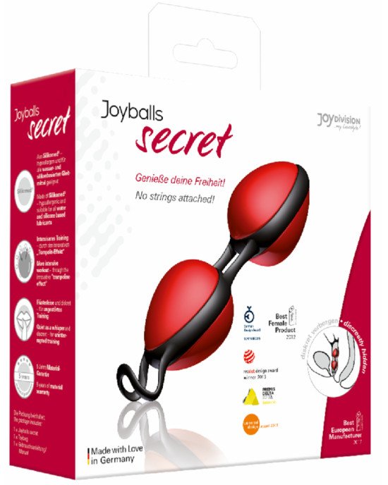 Вагінальні кульки - Joyballs Secret, red/black