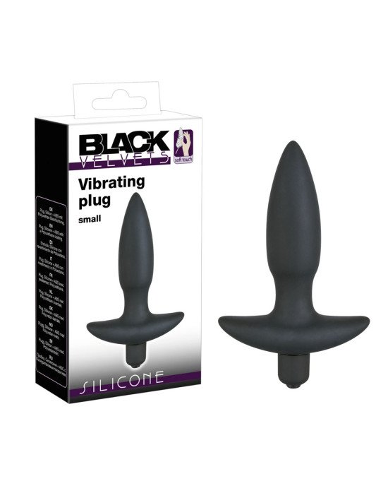 Анальна пробка - Black Velvet Vibrating Plug Small Анальна пробка - Black Velvet Vibrating Plug Small