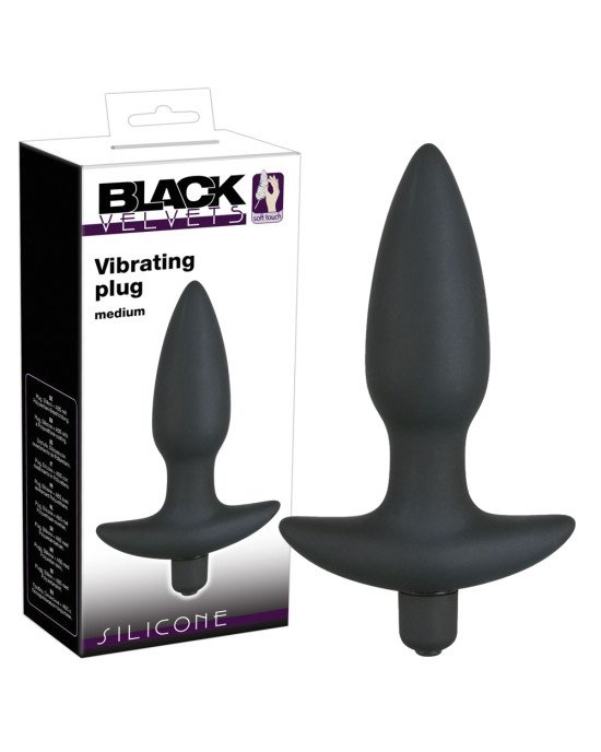Анальна пробка - Black Velvet Vibrating Plug Medium Анальна пробка - Black Velvet Vibrating Plug Medium