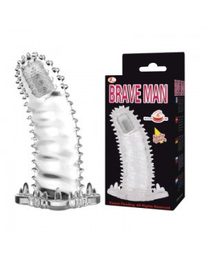 Насадка на член - Brave Man Vibrating Penis Sleeve Clear