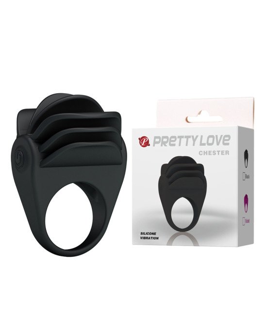 Ерекційне кільце - Pretty Love Chester Penis Ring Black Ерекційне кільце - Pretty Love Chester Penis Ring Black