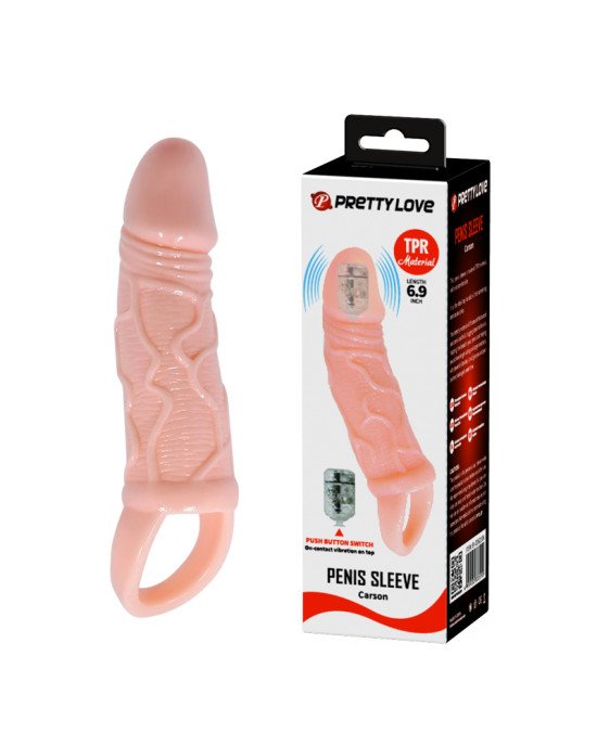 Насадка на член - Pretty Love Carson Vibrating Penis Sleeve Flesh Насадка на член - Pretty Love Carson Vibrating Penis Sleeve Flesh