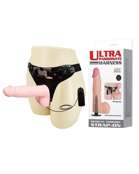 Страпон - Ultra Passionate Harness Vibrating, 16.5 см Страпон - Ultra Passionate Harness Vibrating, 16.5 см