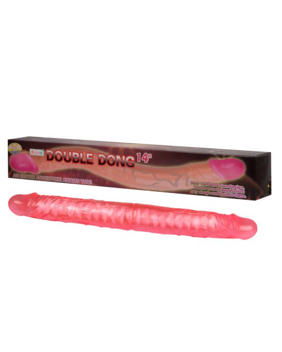 Двосторонній фалоімітатор - Double Dong Pink, 14 Двосторонній фалоімітатор - Double Dong Pink, 14