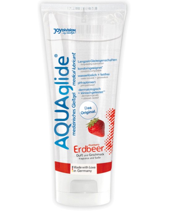 Лубрикант - AQUAglide Strawberry (полуниця), 100 мл
