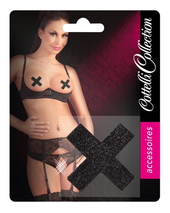 Прикраса для сосків - Cottelli Collection Nipple Sticker X Прикраса для сосків - Cottelli Collection Nipple Sticker X