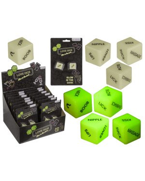 Неонові кубики Love Dice Glow In The Dark, 2 шт.