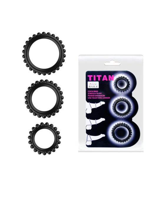 Ерекційні кільця - Titan Cock Ring Set Pink
