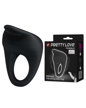 Ерекційне кільце - Pretty Love Thimble Cock Ring Black