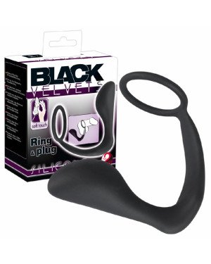 Ерекційне кільце - Black Velvets Ring & Plug