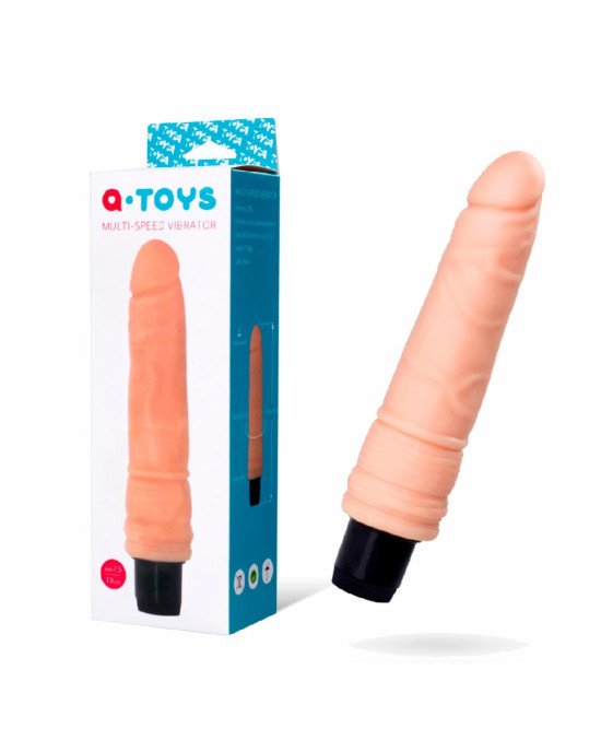 Реалістичний вібратор Toyfa A-Toys Multi-Speed, TPE, 19 см Реалістичний вібратор Toyfa A-Toys Multi-Speed, TPE, 19 см