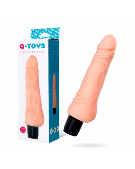 Реалістичний вібратор Toyfa A-Toys Multi-Speed, TPE, 19,2 см Реалістичний вібратор Toyfa A-Toys Multi-Speed, TPE, 19,2 см