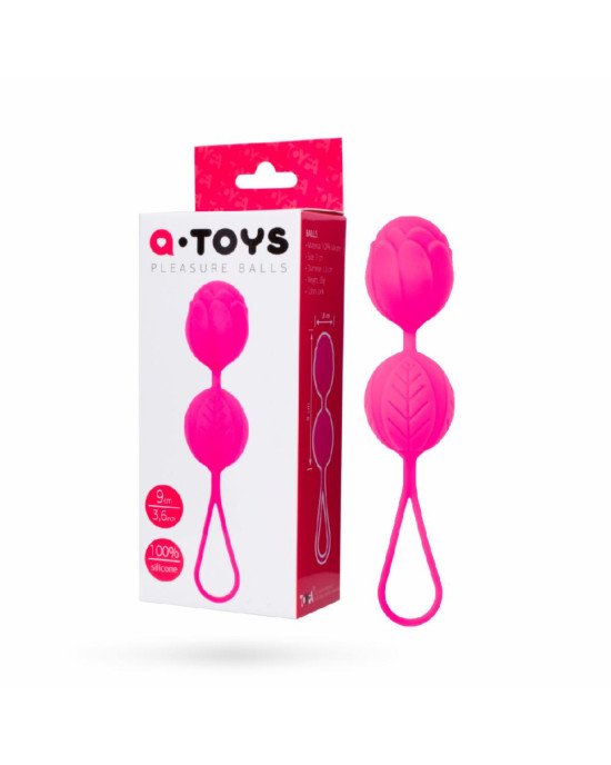 Вагінальні кульки Toyfa A-Toys, силікон, рожеві, Ø 3,5 см Вагінальні кульки Toyfa A-Toys, силікон, рожеві, Ø 3,5 см