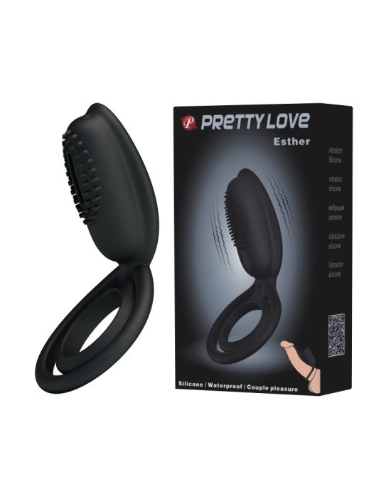 Ерекційне кільце - Pretty Love Esther Penis Ring Black Ерекційне кільце - Pretty Love Esther Penis Ring Black