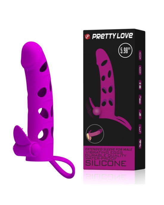 Насадка на член - Pretty Love Vibrating Penis Sleeve With Ball Strap 6 Насадка на член - Pretty Love Vibrating Penis Sleeve With Ball Strap 6