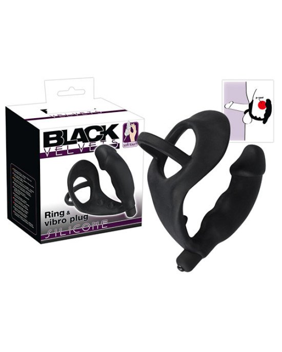 Ерекційне кільце - Black Velvets Penisring Mit Vibration Ерекційне кільце - Black Velvets Penisring Mit Vibration