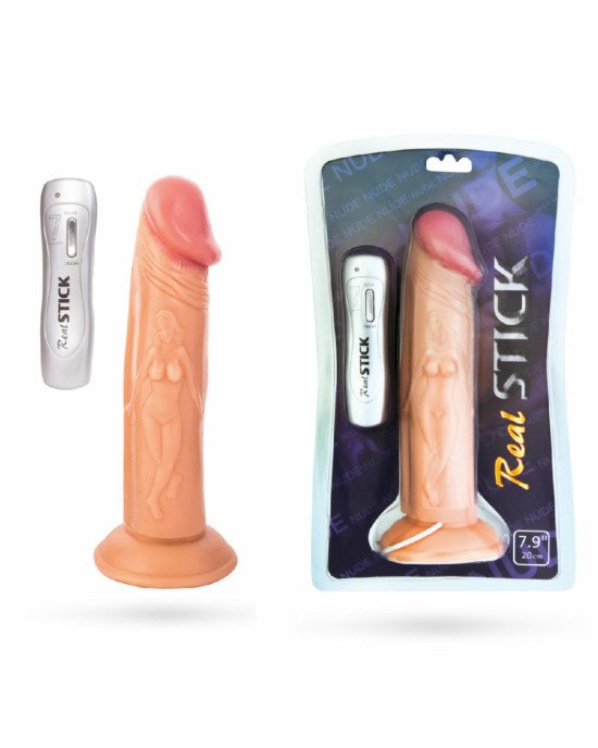 Вібратор Toyfa Realstick Nude реалістичний, 7 режимів вібрації, 22 см