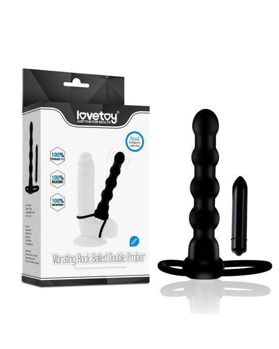 Насадка для подвійного проникнення - Anal Indulgence Collection Vibrating Rock Balled Double Prober Насадка для подвійного проникнення - Anal Indulgence Collection Vibrating Rock Balled Double Prober