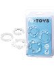 Набір кілець Toyfa A-Toys, силікон, прозорий, ø 3,5/3/2 см Набір кілець Toyfa A-Toys, силікон, прозорий, ø 3,5/3/2 см