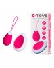 Віброяйце Toyfa A-Toys з пультом дистанційного керування, силікон, рожево-біле Віброяйце Toyfa A-Toys з пультом дистанційного керування, силікон, рожево-біле