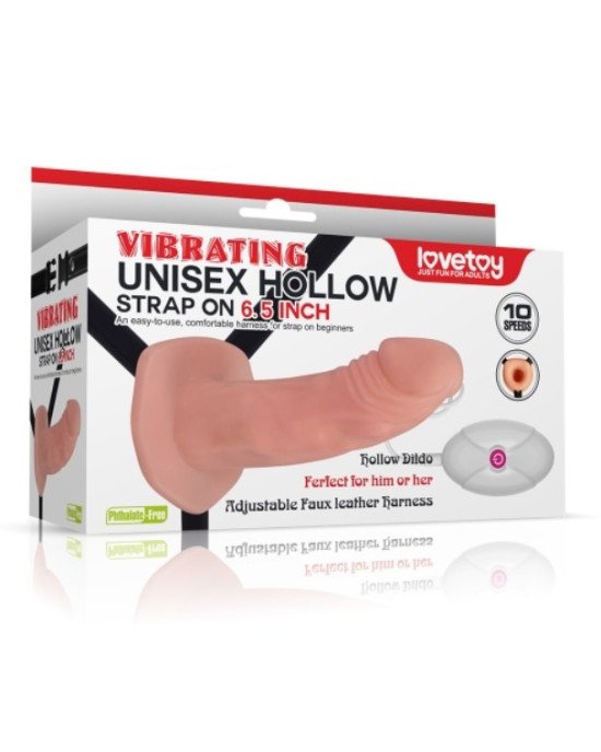 Страпон - Vibrating Unisex Hollow Strap On 6.5 Страпон - Vibrating Unisex Hollow Strap On 6.5