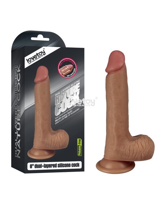 Фалоімітатор - Dual-Layered Silicone Cock 8 Фалоімітатор - Dual-Layered Silicone Cock 8