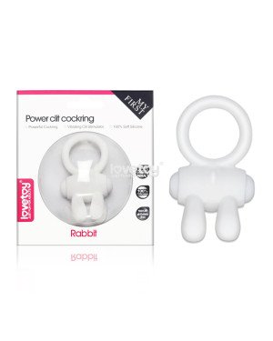 Ерекційне кільце - Power Clit Cockring Rabbit White