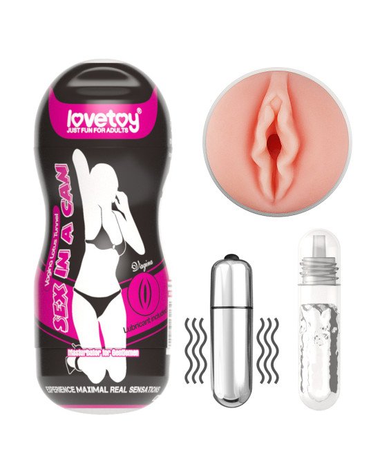 Мастурбатор - Sex In A Can Vagina Lotus Tunnel Vibrating Мастурбатор - Sex In A Can Vagina Lotus Tunnel Vibrating