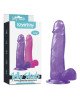 Фалоімітатор з мошонкою - Jelly Studs Crystal Dildo Large 8