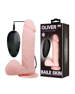 Вібратор - Oliver Vibrating Dildo Flesh
