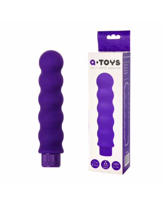 Нереалістичний вібратор Toyfa A-Toys, силікон, фіолетовий, 17 см Нереалістичний вібратор Toyfa A-Toys, силікон, фіолетовий, 17 см