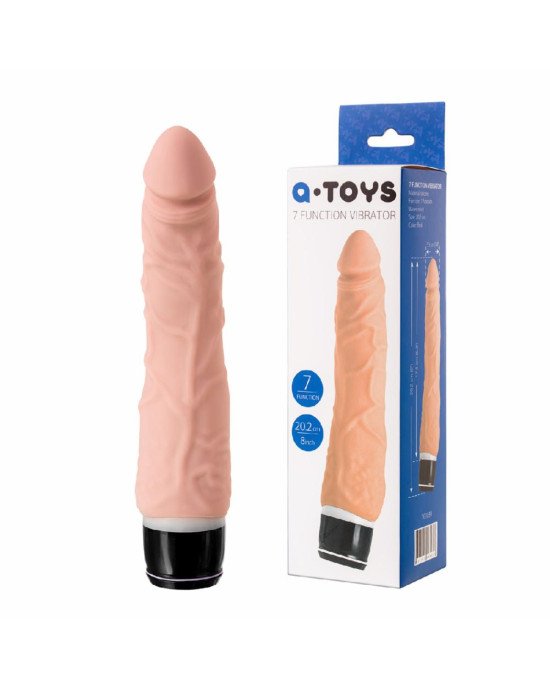 Реалістичний вібратор Toyfa A-Toys Multi-Speed, силікон, 20,2 см Реалістичний вібратор Toyfa A-Toys Multi-Speed, силікон, 20,2 см