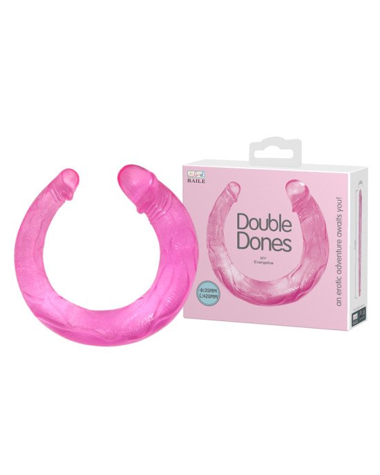 Двосторонній фалоімітатор - Double Dones Dildo Pink Двосторонній фалоімітатор - Double Dones Dildo Pink