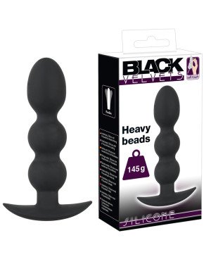 Анальна пробка - Black Velvets Heavy Beads, 145 г