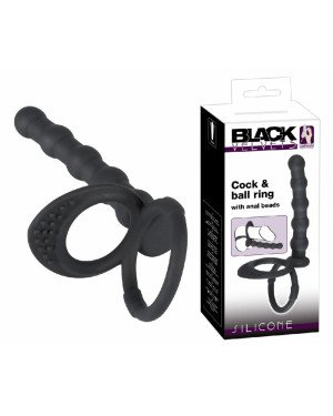 Насадка для подвійного проникнення - Black Velvets Cock & Ball Ring