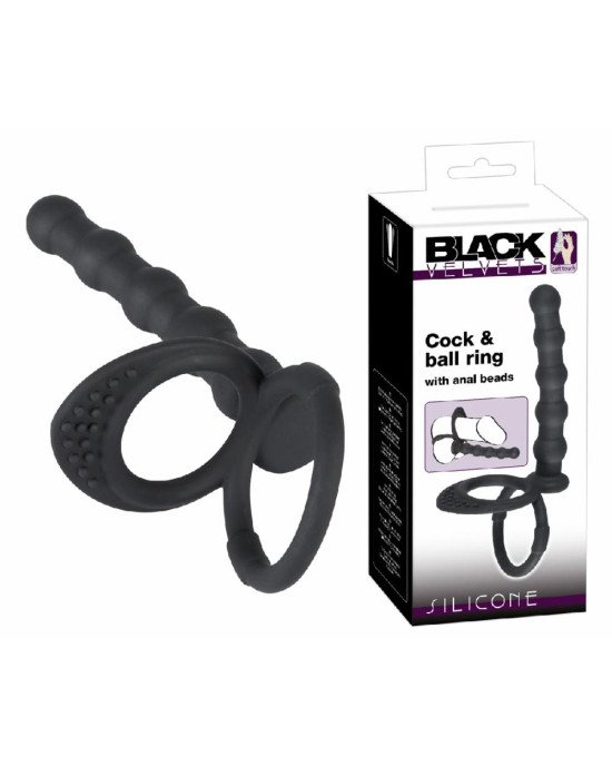 Насадка для подвійного проникнення - Black Velvets Cock & Ball Ring Насадка для подвійного проникнення - Black Velvets Cock & Ball Ring