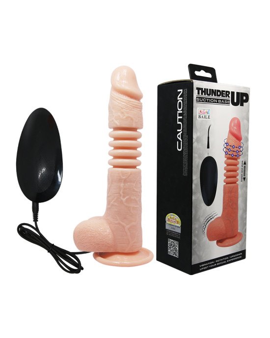 Вібратор - Thunder Up Vibrating Dildo Flesh Вібратор - Thunder Up Vibrating Dildo Flesh